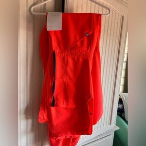 Figs fiery coral large jumpsuit. EUC